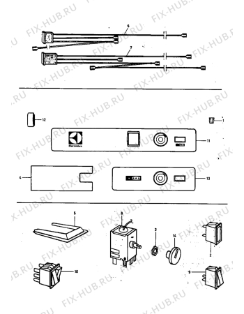 Взрыв-схема холодильника Electrolux TC1160 - Схема узла Electrical equipment